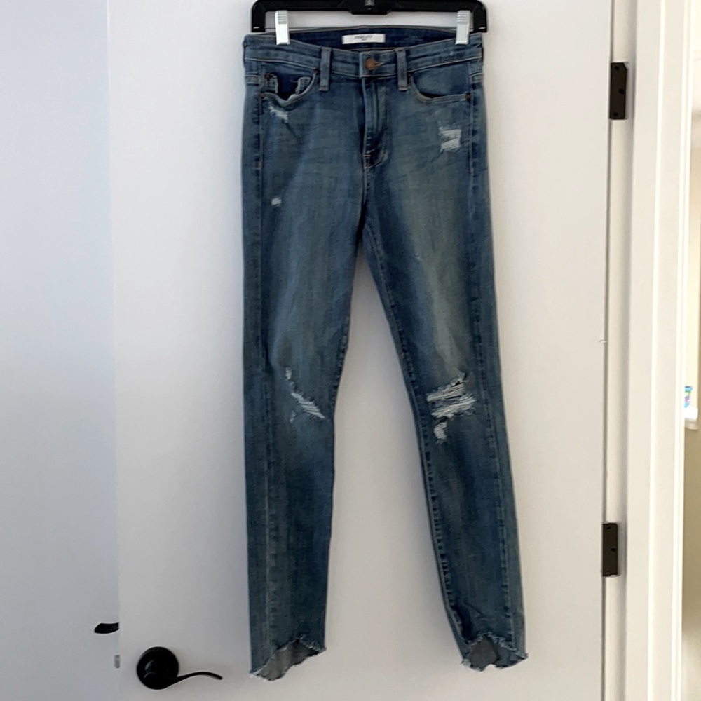 High rise skinny jeans